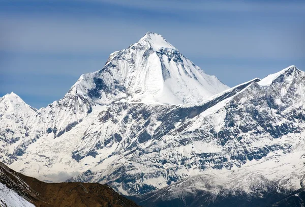 Blick auf den Berg Dhaulagiri vom thorung la pass, Nepal — Stockfoto