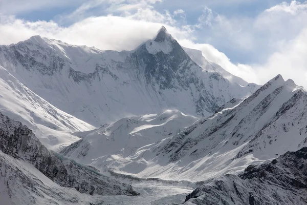 Monte Khangsar Kang (Roc Noir), gama Annapurna — Fotografia de Stock