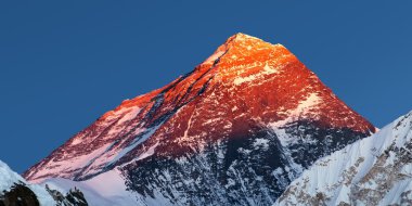Evening view of Mount Everest - way to Everest base camp clipart
