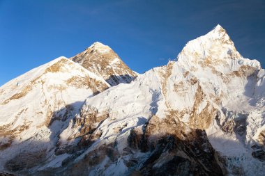 Evening panoramic view of Mount Everest clipart