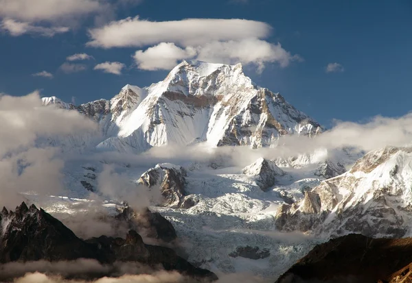 Večerní pohled z Gokyo Ri hoře Gyachung Kang — Stock fotografie