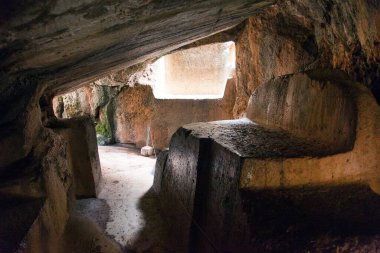 View of Kenko or Qenqo grande, Pre-Inca ruins near Cusco or Cuzco town, Peru clipart