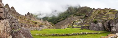 Machu Picchu, Peru 'nun panoramik manzaralı İnka kasabası, Unesco dünya mirası alanı, kutsal vadi, Cusco bölgesi, Peru