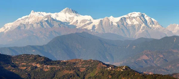 Annapurna Himal Range Annapurna Och Nepal Himalaya Berg — Stockfoto