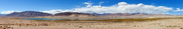 Beau Panorama Paysager Région Montagneuse Pamir Tadjikistan Lac Autoroute Pamir — Photo