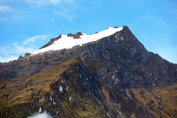 Lodowcowy Widok Góry Choquequirao Szlaku Trekkingowego Obszar Cuzco Obszar Machu — Zdjęcie stockowe