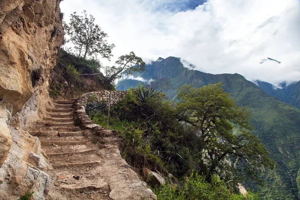 Sendero Inca Choquequirao Trekking Camino Coquequirao Machu Picchu Perú Cordillera — Foto de Stock