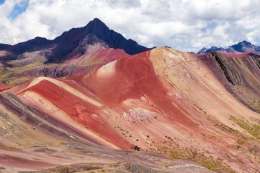 Gökkuşağı dağları veya Vinicunca Montana de Siete Colores, Peru, Peru 'daki Cuzco bölgesi, Peru And Dağları