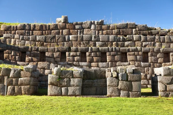 Widok Sacsayhuaman Ruiny Inków Mieście Cusco Lub Cuzco Peru — Zdjęcie stockowe