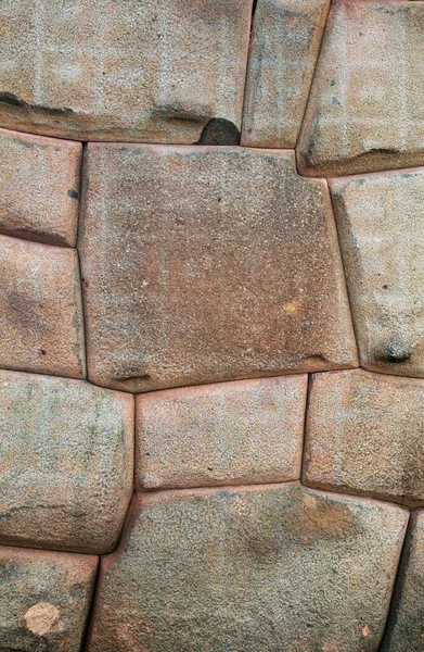 Detail Der Steinmauer Cusco Oder Cuzco Stadt Historische Inka Architektur — Stockfoto