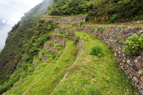 Choquequirao Uma Das Melhores Ruínas Incas Peru Trilha Trekking Choquequirao — Fotografia de Stock