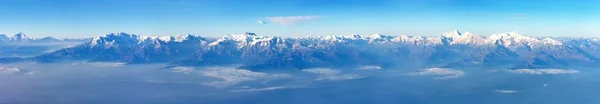 Monte Dhaulagiri Monte Annapurna Manaslu Vista Aérea Das Montanhas Himalaya — Fotografia de Stock