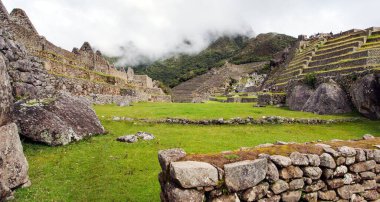 Machu Picchu, Peru 'nun panoramik manzaralı İnka kasabası, Unesco dünya mirası alanı, kutsal vadi, Cusco bölgesi, Peru