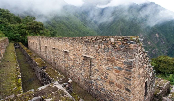 Choquequirao Uma Das Melhores Ruínas Incas Peru Trilha Trekking Choquequirao — Fotografia de Stock