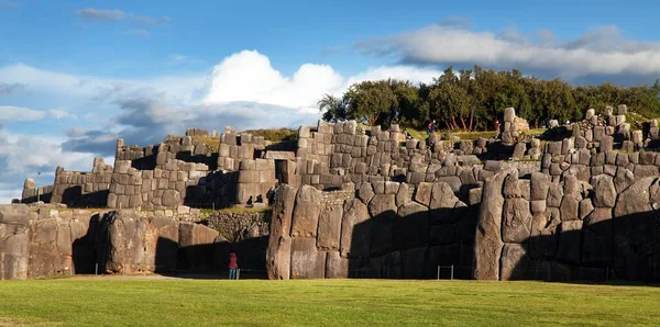 Blick Auf Sacsayhuaman Inka Ruinen Cusco Oder Cuzco Stadt Peru — Stockfoto