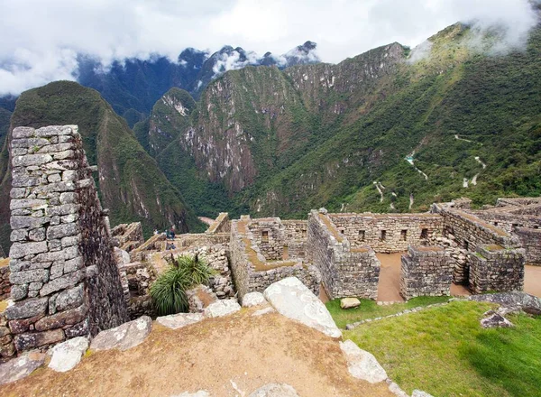 Machu Picchu Detalle Ciudad Peruana Inca Patrimonio Humanidad Unesco Valle —  Fotos de Stock