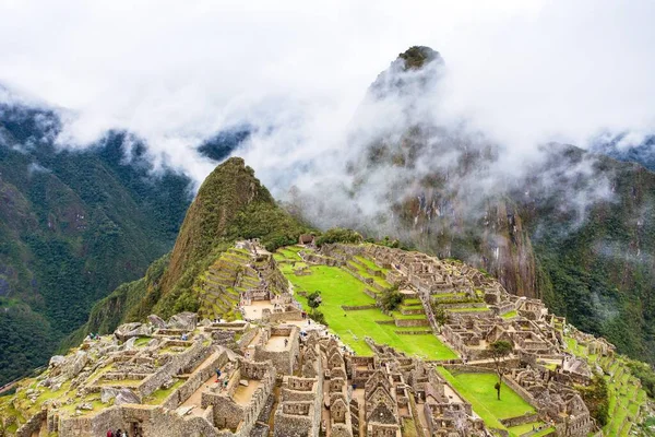 Machu Picchu Vista Panorâmica Cidade Inca Peruana Patrimônio Mundial Unesco — Fotografia de Stock