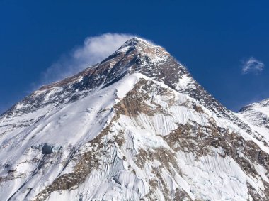 Pumo Ri dağının tepesinden Sagarmatha Ulusal Parkı, Khumbu Vadisi, Nepal