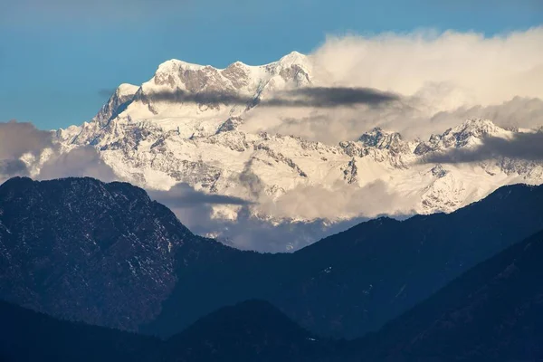 Mont Chaukhamba Vue Soir Himalaya Himalaya Indien Grande Chaîne Himalayenne — Photo