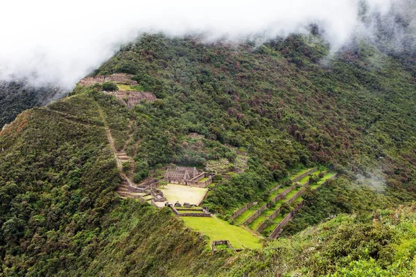 Choquequirao One Best Inca Ruins Peru Choquequirao Inca Trekking Trail — Stock Photo, Image