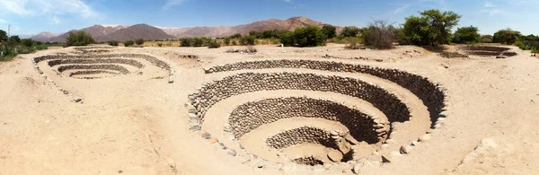 Cantalloc Aqueduct Nazca Nazca Town Spiral Circle Aqueducts Wells Peru — Stock Photo, Image