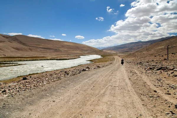 Pamir Snelweg M41 Internationale Roa Pamirskij Trakt Panj Rivier Pamir — Stockfoto