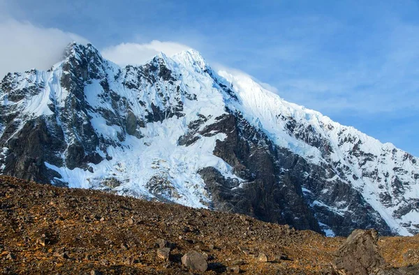 Вечерний Вид Гору Salkantay Salcantay Трек Пути Мачу Пикчу Куско — стоковое фото