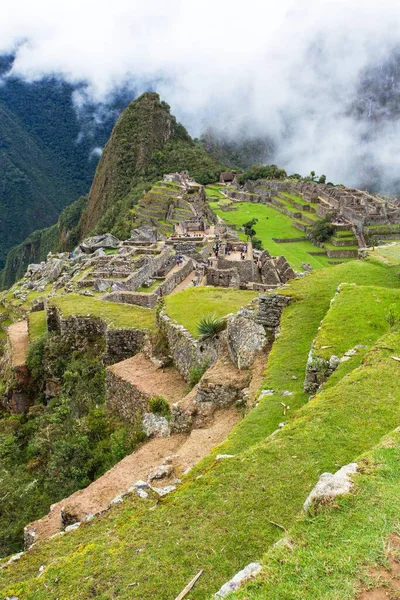 Machu Picchu Vista Panorámica Ciudad Peruana Inca Patrimonio Humanidad Unesco — Foto de Stock