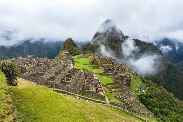 Machu Picchu Vista Panorámica Ciudad Peruana Inca Patrimonio Humanidad Unesco — Foto de Stock