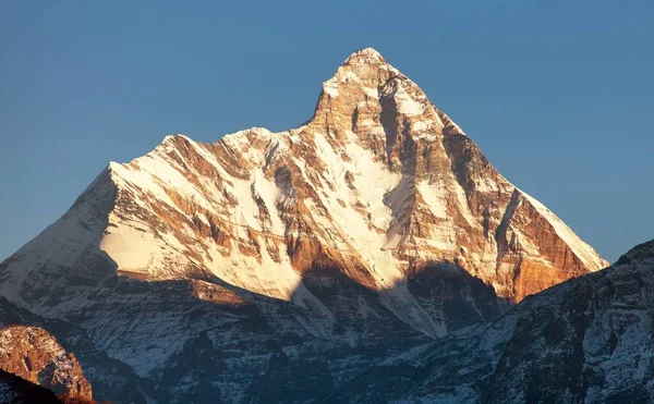 Hora Nanda Devi Jeden Nejlepších Koní Indické Himaláji Viděný Joshimath — Stock fotografie