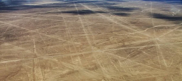 Nazca Vagy Nasca Titokzatos Vonalak Geoglifák Légi Kilátás Mérföldkő Peruban Jogdíjmentes Stock Képek