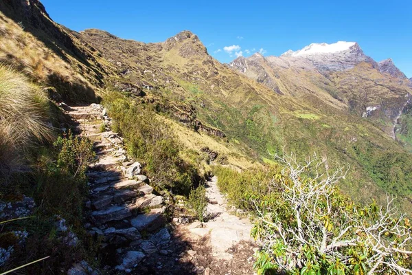 Choquequirao Trekking Inca Trail Path Coquequirao Machu Picchu Peru Andes — 图库照片