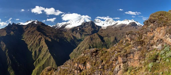 Mount Saksarayuq Andes Mountains Choquequirao Trekking Trail Machu Picchu Inca — Stock Photo, Image