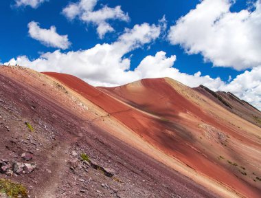 Gökkuşağı dağları veya Vinicunca Montana de Siete Colores, Peru, Peru 'daki Cuzco bölgesi, Peru And Dağları