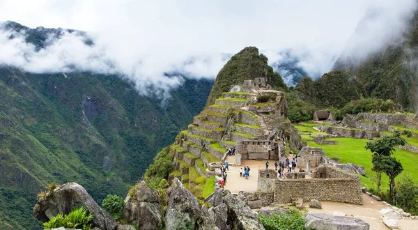 Machu Picchu Veduta Panoramica Della Città Inca Peruviana Patrimonio Dell — Foto Stock