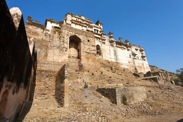 Taragarh Fort Bundi Stad Typisk Medeltida Fästning Rajasthan Indien — Stockfoto