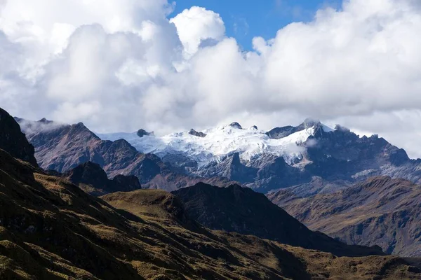 Vue Glaciaire Sur Montagne Depuis Sentier Randonnée Choquequirao Région Cuzco — Photo
