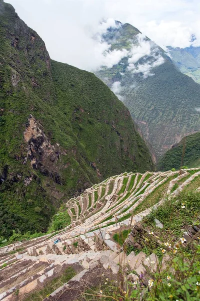 Choquequirao Una Las Mejores Ruinas Incas Del Perú Sendero Trekking — Foto de Stock