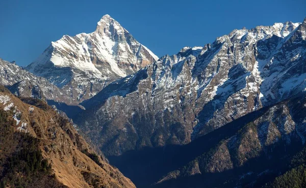 Hindistan Iyi Dağlarından Biri Olan Nanda Devi Dağı Himalaya Joshimath — Stok fotoğraf