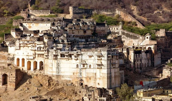 Taragarh Fort Bundi Stad Typisk Medeltida Fästning Rajasthan Indien — Stockfoto