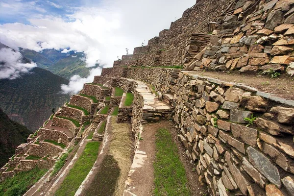 Choquequirao Uma Das Melhores Ruínas Incas Peru Trilha Trekking Choquequirao — Fotografia de Stock