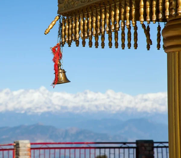 Bell Surkanda Devi Mandir Hindu Tempel Mussoorie Väg Uttarakhand Indien — Stockfoto