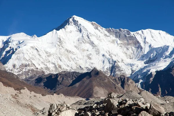 Glaciären Cho Oyu Och Ngozumba Väg Till Cho Oyu Basläger — Stockfoto