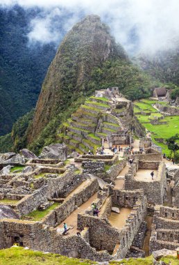 Machu Picchu, Peru 'nun panoramik manzarası, Unesco dünya mirası alanı, kutsal vadi, Cusco ya da Cuzco bölgesi, Peru