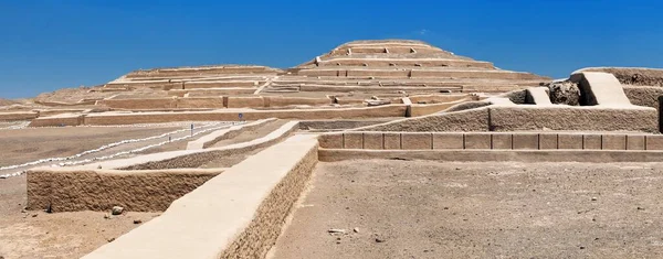 Nasca Nebo Nazca Pyramida Zříceniny Cahuachi Archeologické Naleziště Nazca Poušti — Stock fotografie