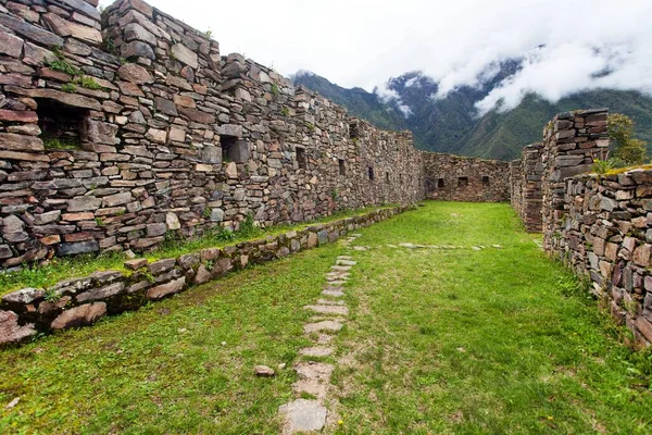 Choquequirao Peru Egyik Legjobb Inka Romja Choquequirao Inca Túraútvonal Machu — Stock Fotó