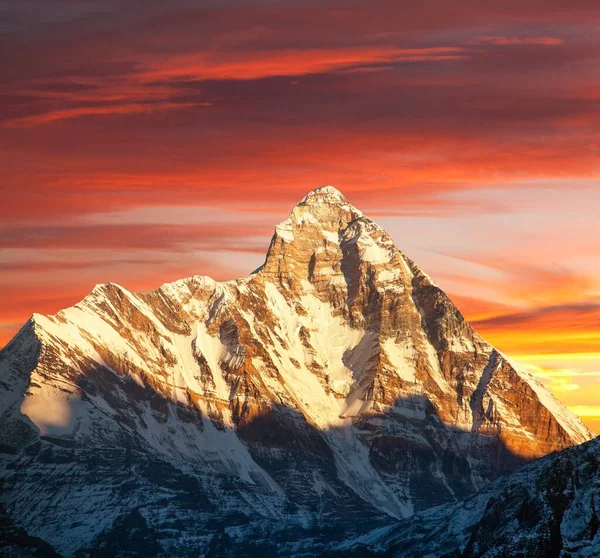 Mount Nanda Devi One Best Mounts Indian Himalaya Seen Joshimath — Stock Photo, Image