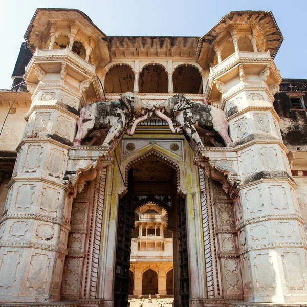 Bundi Kasabasındaki Taragarh Kalesine Giriş Hindistan Rajasthan Daki Tipik Ortaçağ — Stok fotoğraf