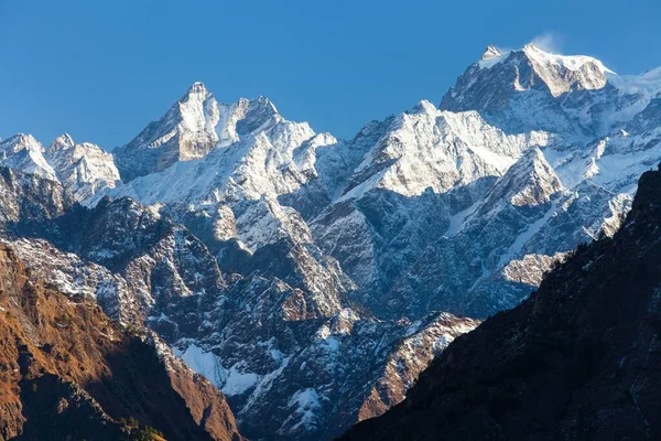 喜马拉雅山 印度Uttarakhand山脉 印度喜马拉雅山全景 — 图库照片