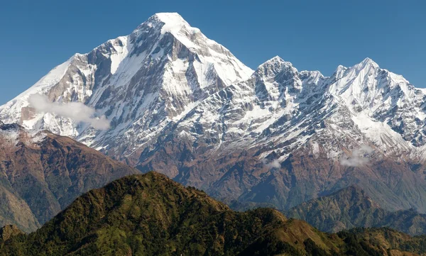 Pohled na hory dhaulagiri - Nepál — Stock fotografie